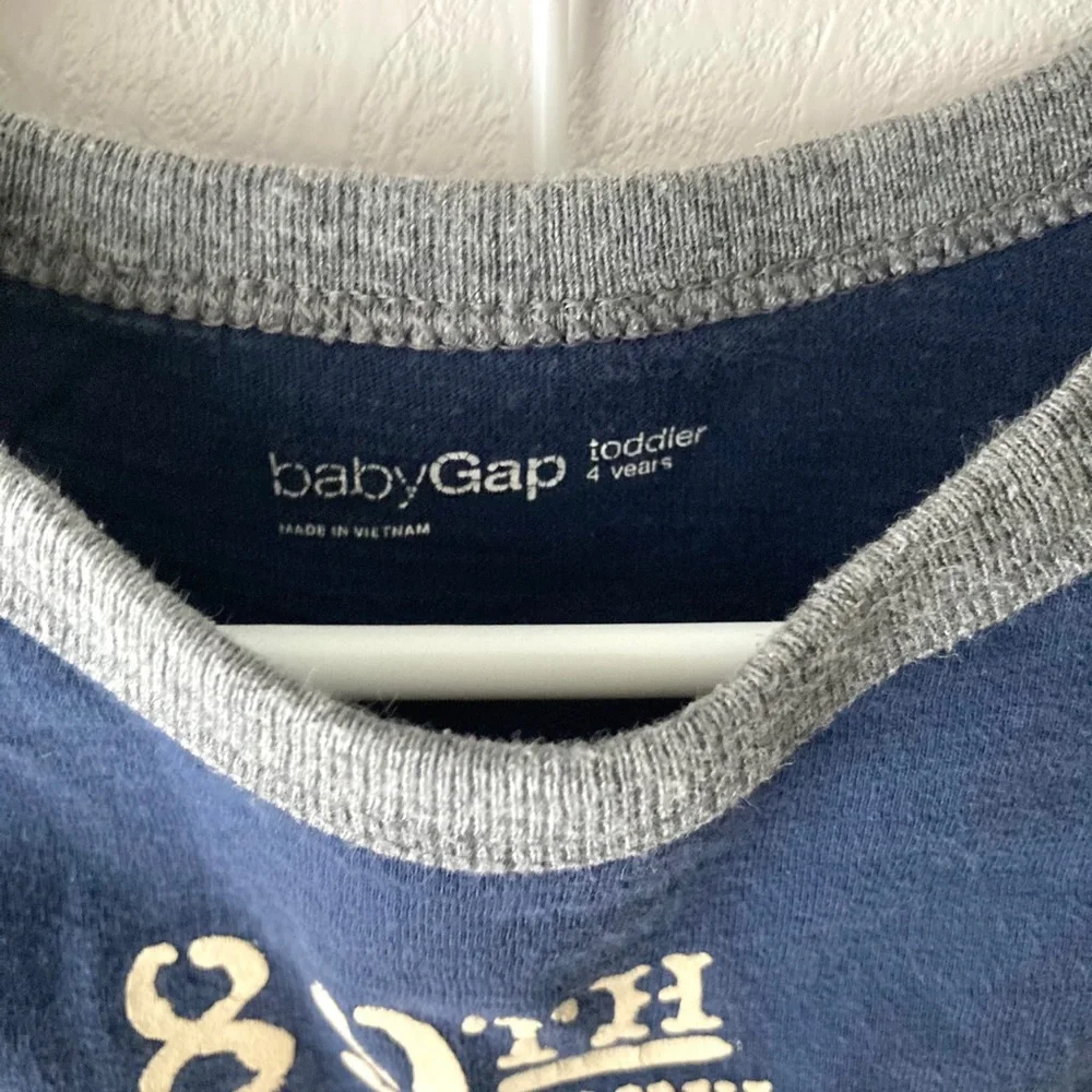 Baby Gap Lochness Tee Shirt and Roll Tab Pants 4